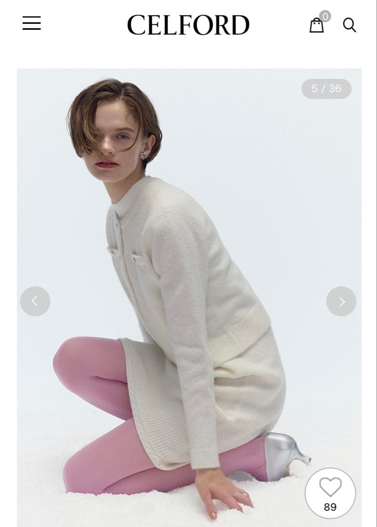 CELFORD スパークルミニニットワンピースセット 36