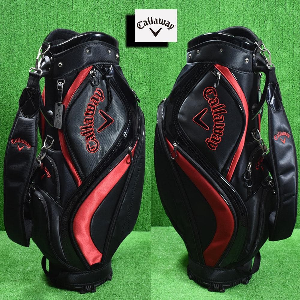 Callaway/キャロウェイ ゴルフ キャディバッグ９型【黒×赤】美品！