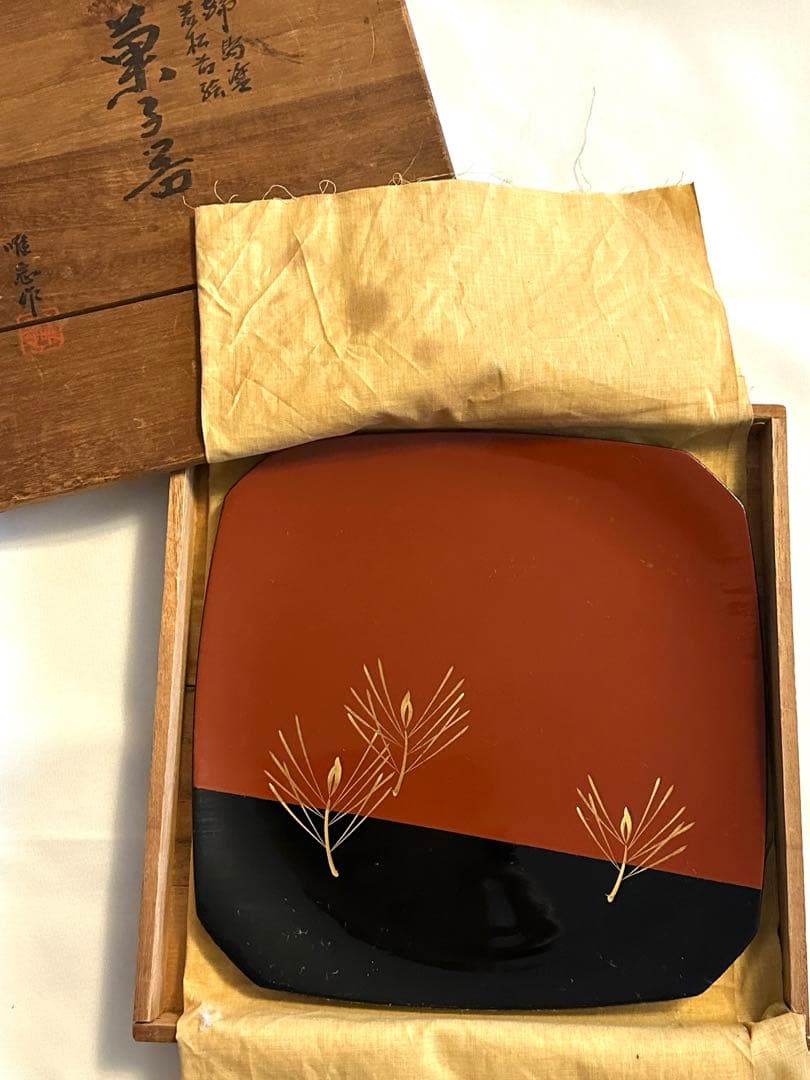 骨董品【伝統工芸品】輪島塗　菓子器