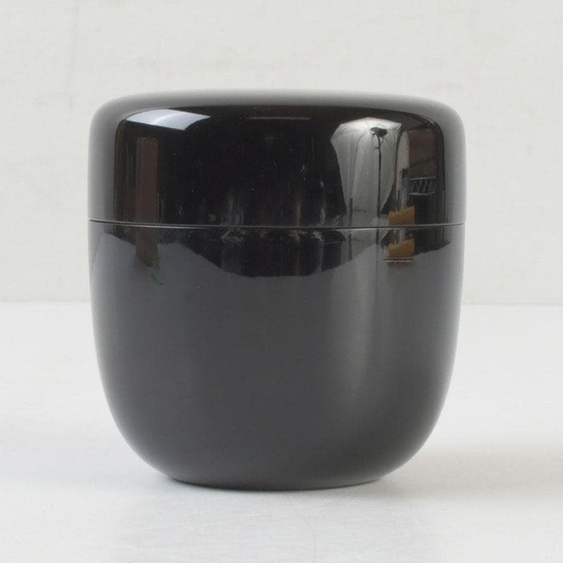 茶道具　黒漆　内金梨子地　棗　時代箱付　V　9665