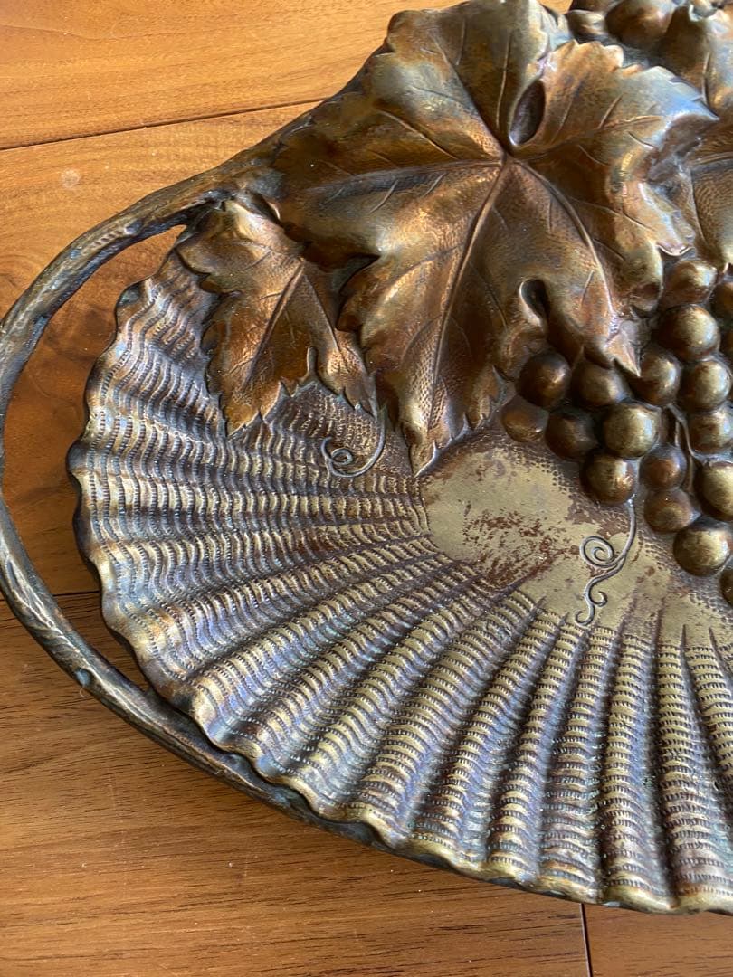 フランス　アンティーク　ブロンズ　ブドウと葉 アール・ヌーヴォー