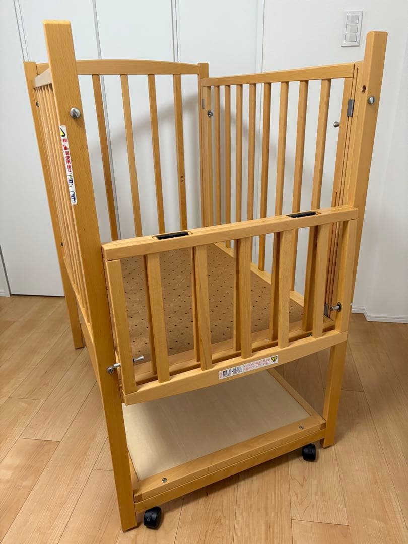 ヤマサキ　ツーオープン　ハイタイプ　ベビーベッド