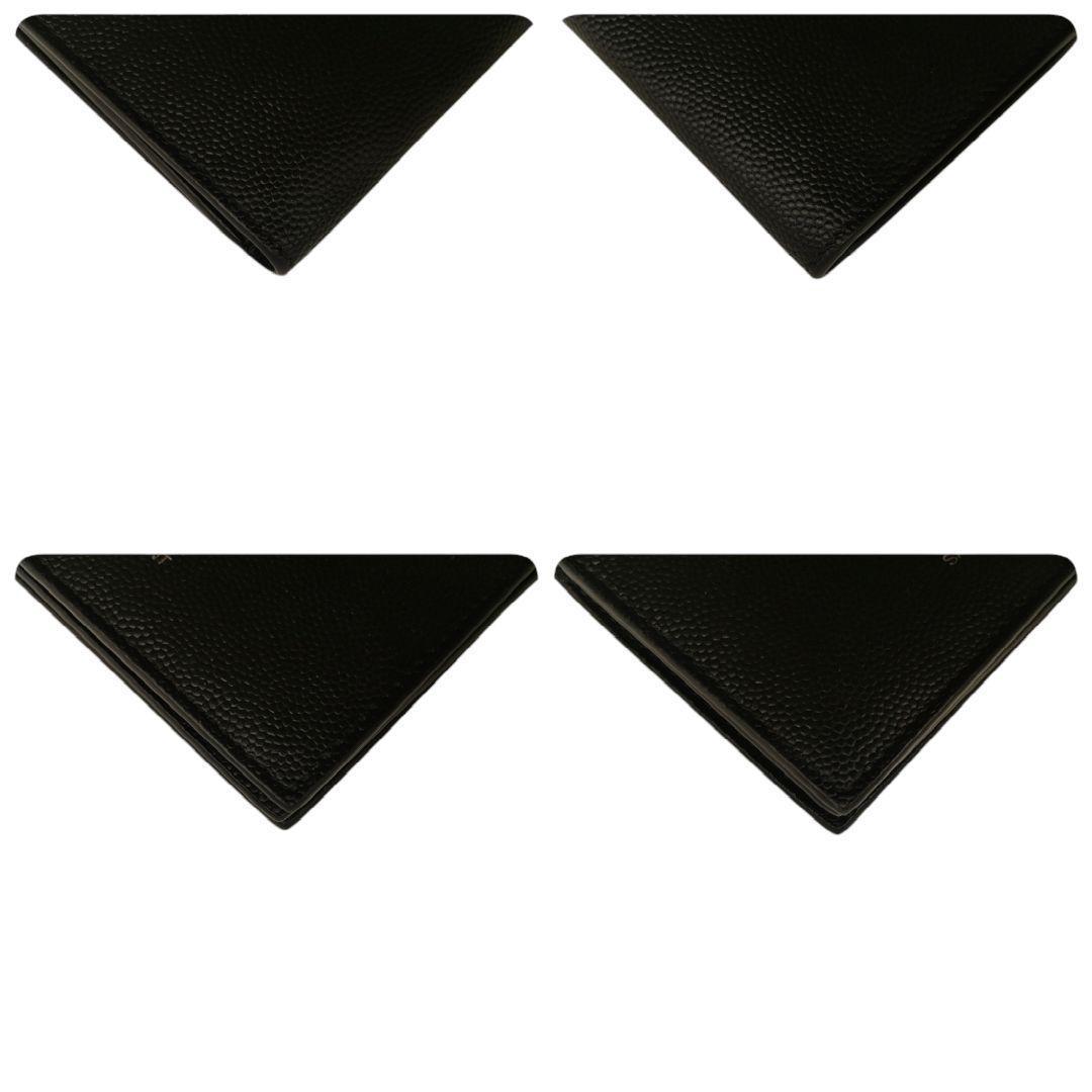 サンローラン　名刺入れ　ビジネスカードホルダー　ロゴ　レザー　ブラック