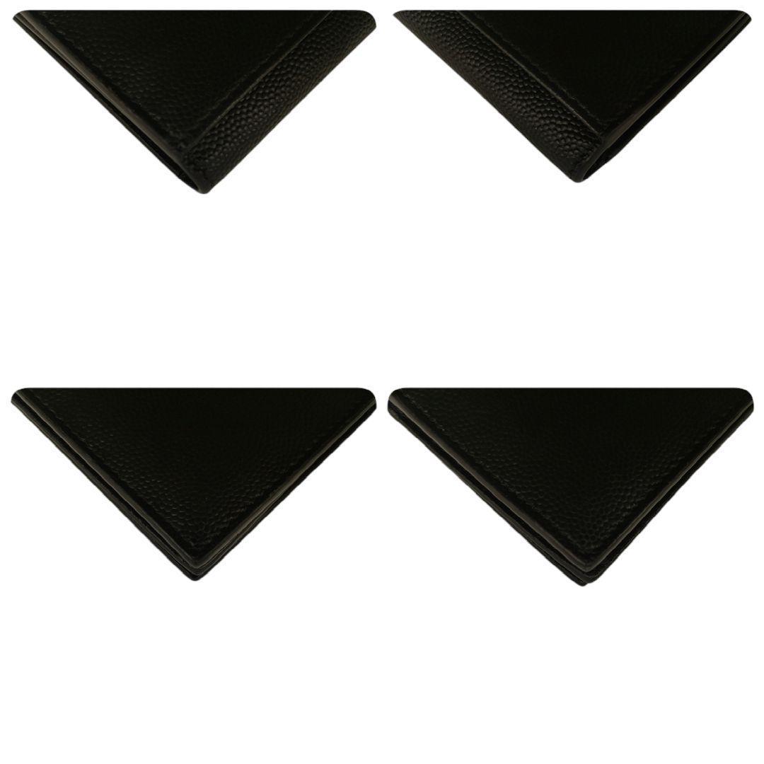 サンローラン　名刺入れ　ビジネスカードホルダー　ロゴ　レザー　ブラック