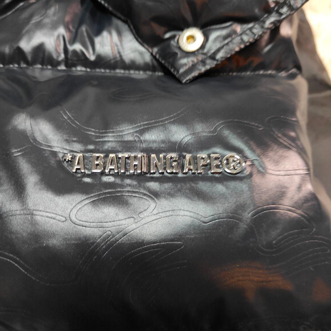 極美品✨カモフラ✨アベイシングエイプ 金属ロゴ 2WAY ダウンベスト ブラック