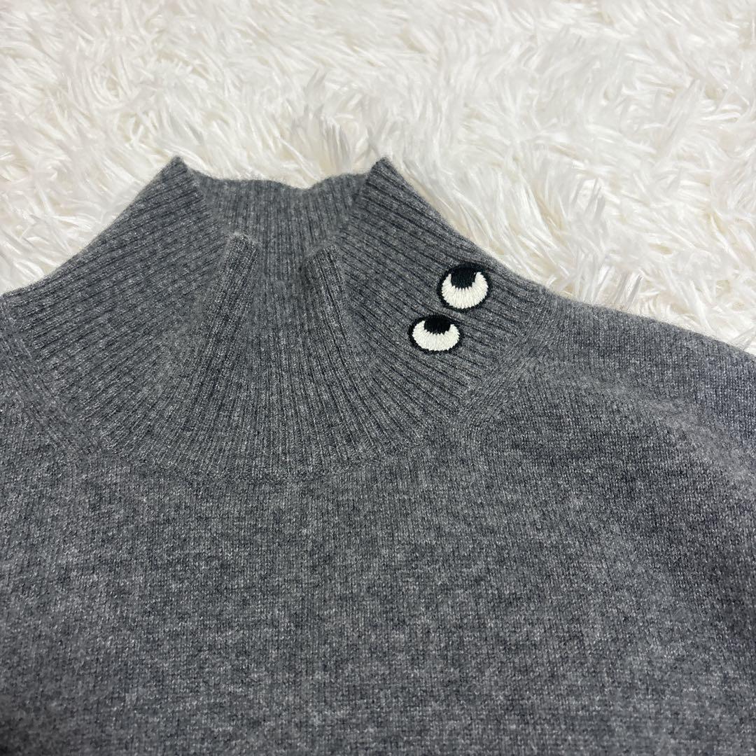 【試着のみ美品】アニヤハインドマーチ　ユニクロ　カシミヤ　ニット　グレー　L