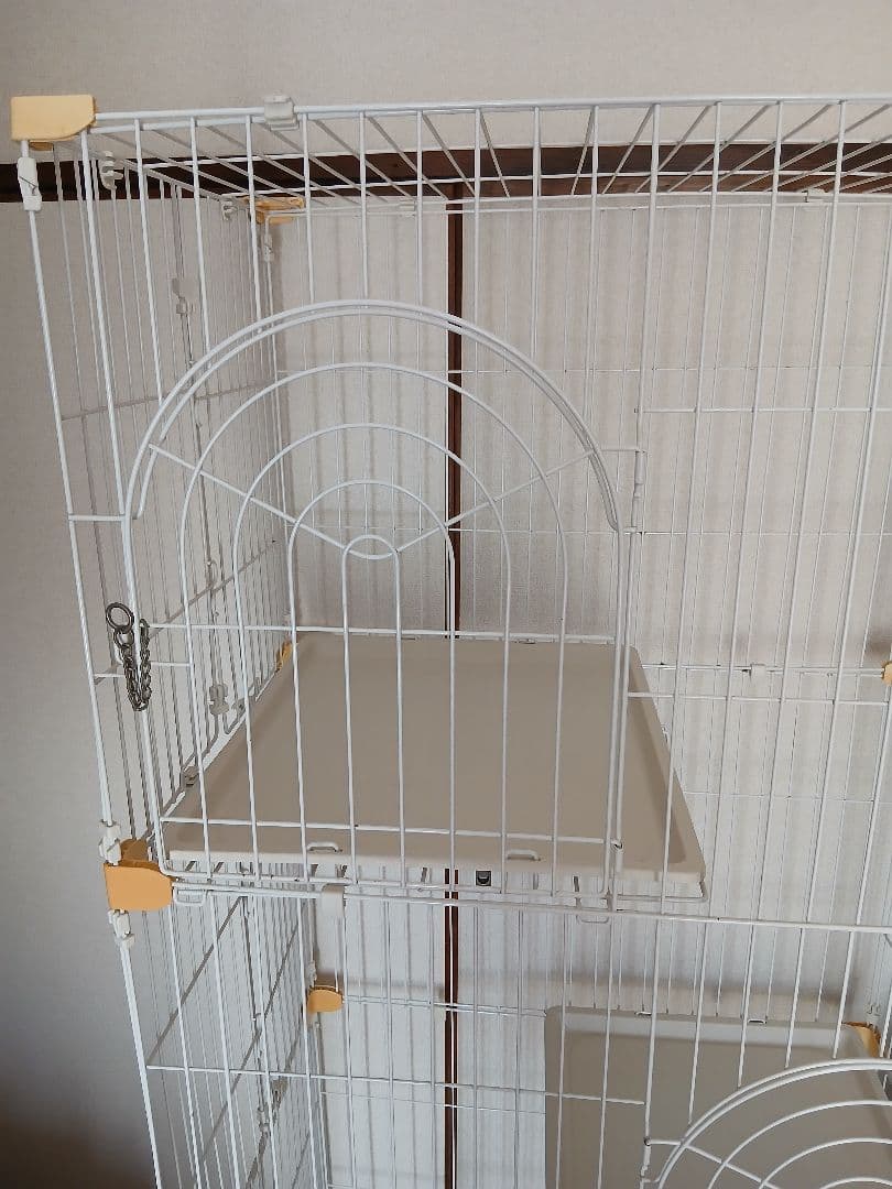 アイリスオーヤマ キャットケージ 3段 猫ゲージ ホワイト 多段