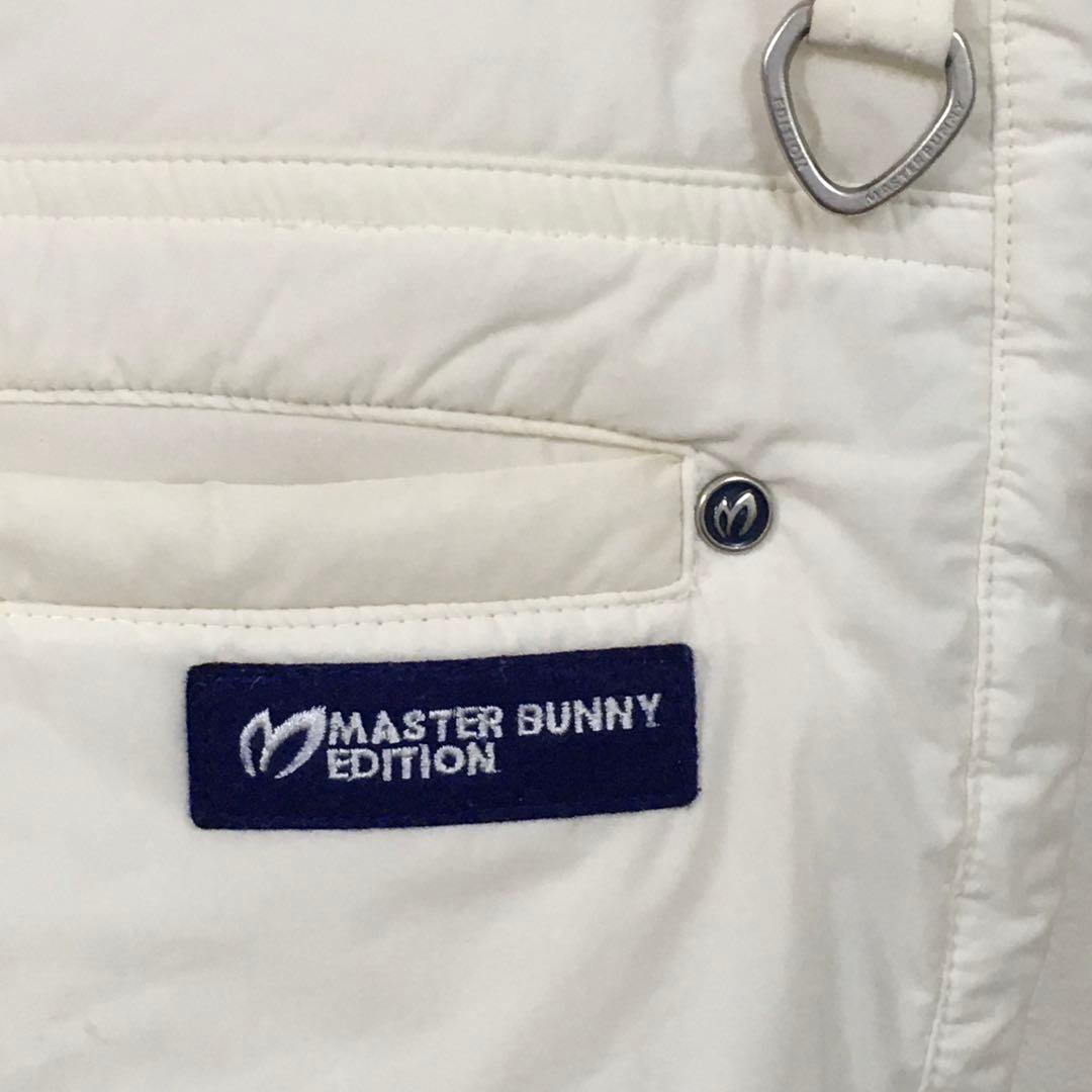 美品　マスターバニー　中綿　ストレッチパンツ　３　白　ダウン　パーリーゲイツ
