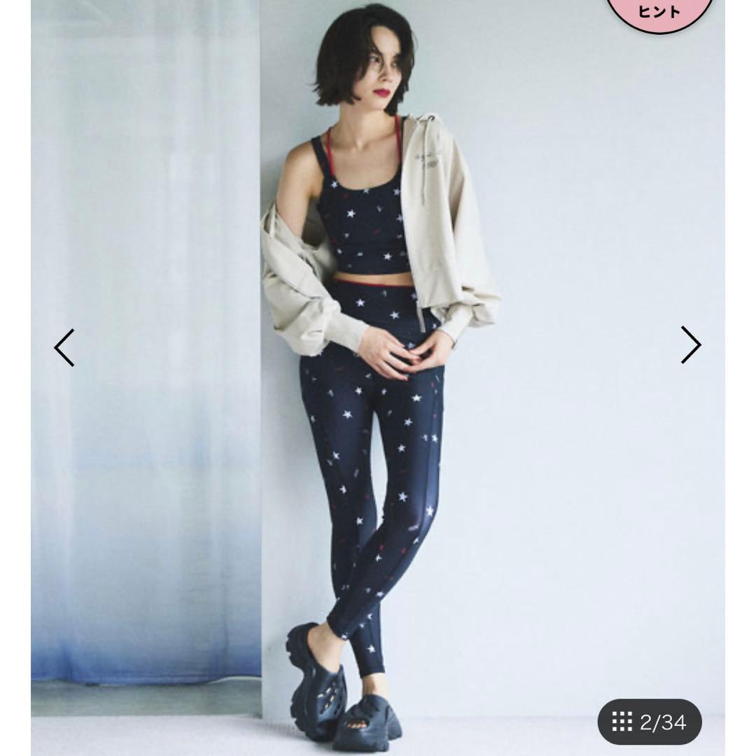 【agnes b.×NERGY】水陸両用＆UV 総柄プリントスポーツレギンス