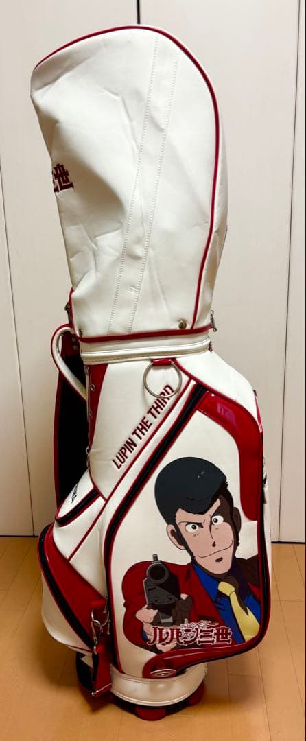超貴重品　ルパン三世 ゴルフバッグ HEIWA ホワイト/レッド