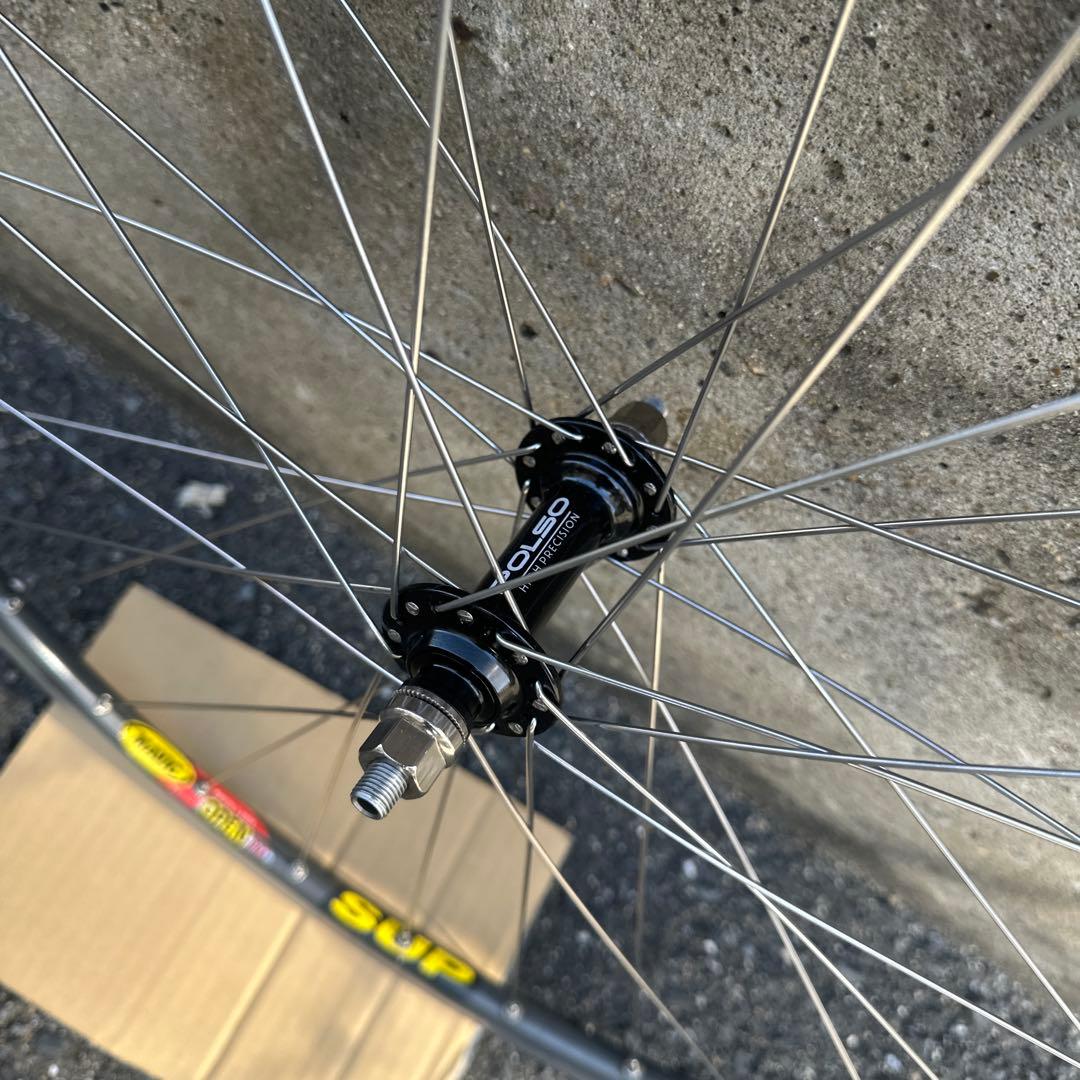 ピストバイク　クリンチャーホイールセット　Mavic open pro 700c