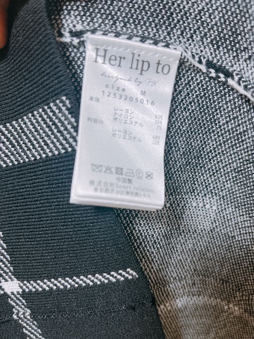 ワンピース her lip to Trois Logo Knit Mini Dress