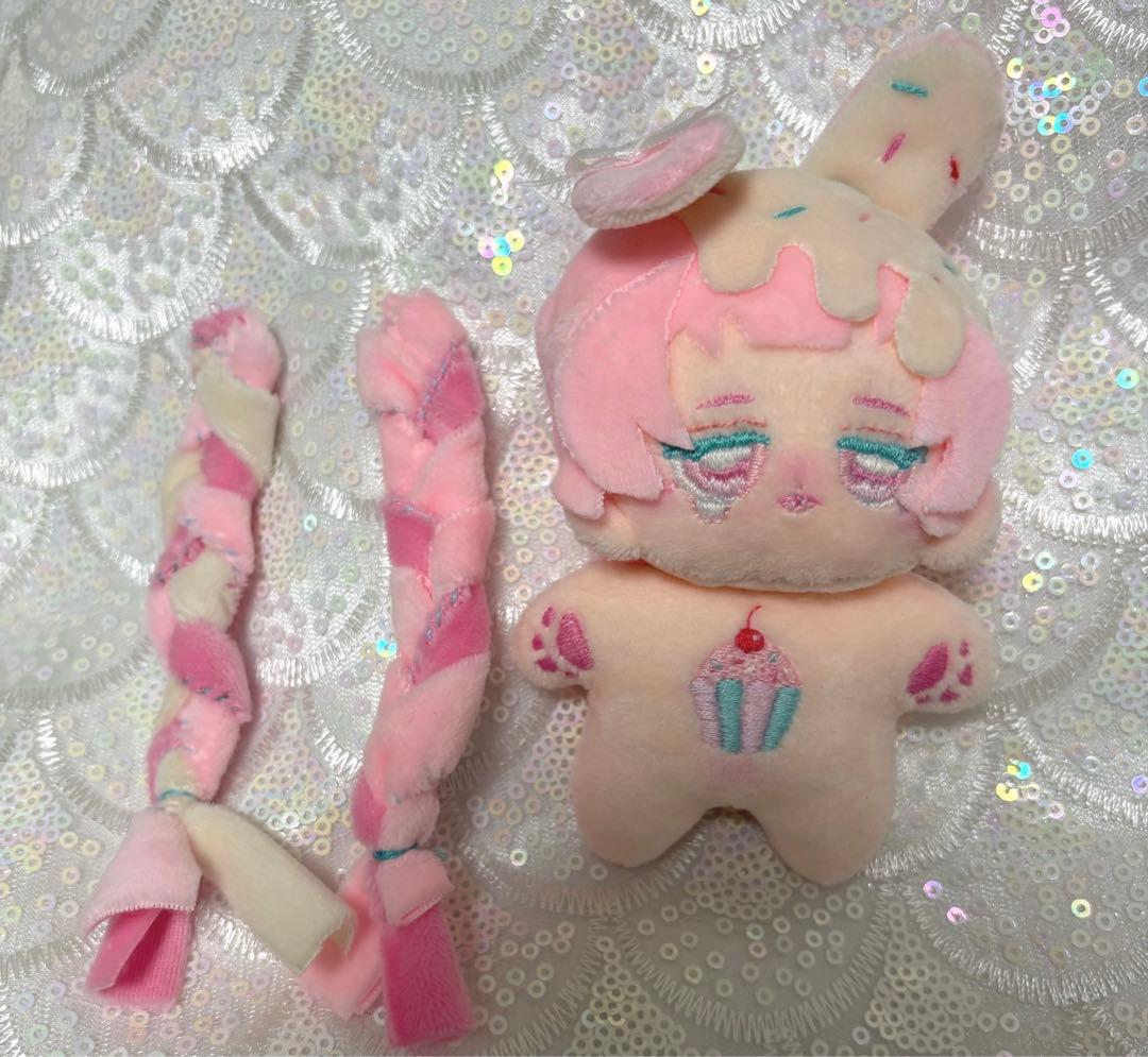 自作ぬい 無属性ぬいぐるみ ピンクカップケーキ 10cm 手縫い
