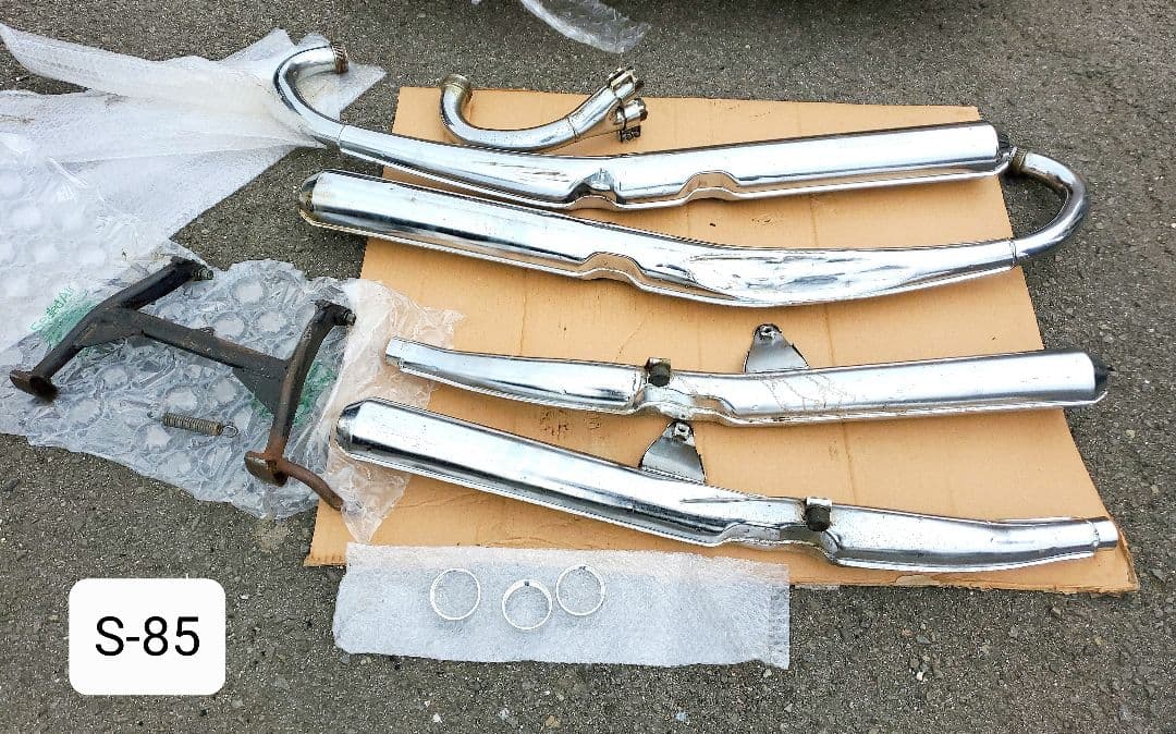 マ*Ⅱ様 S-85.GT380 純正マフラー センタースタンドセット 当時物 美