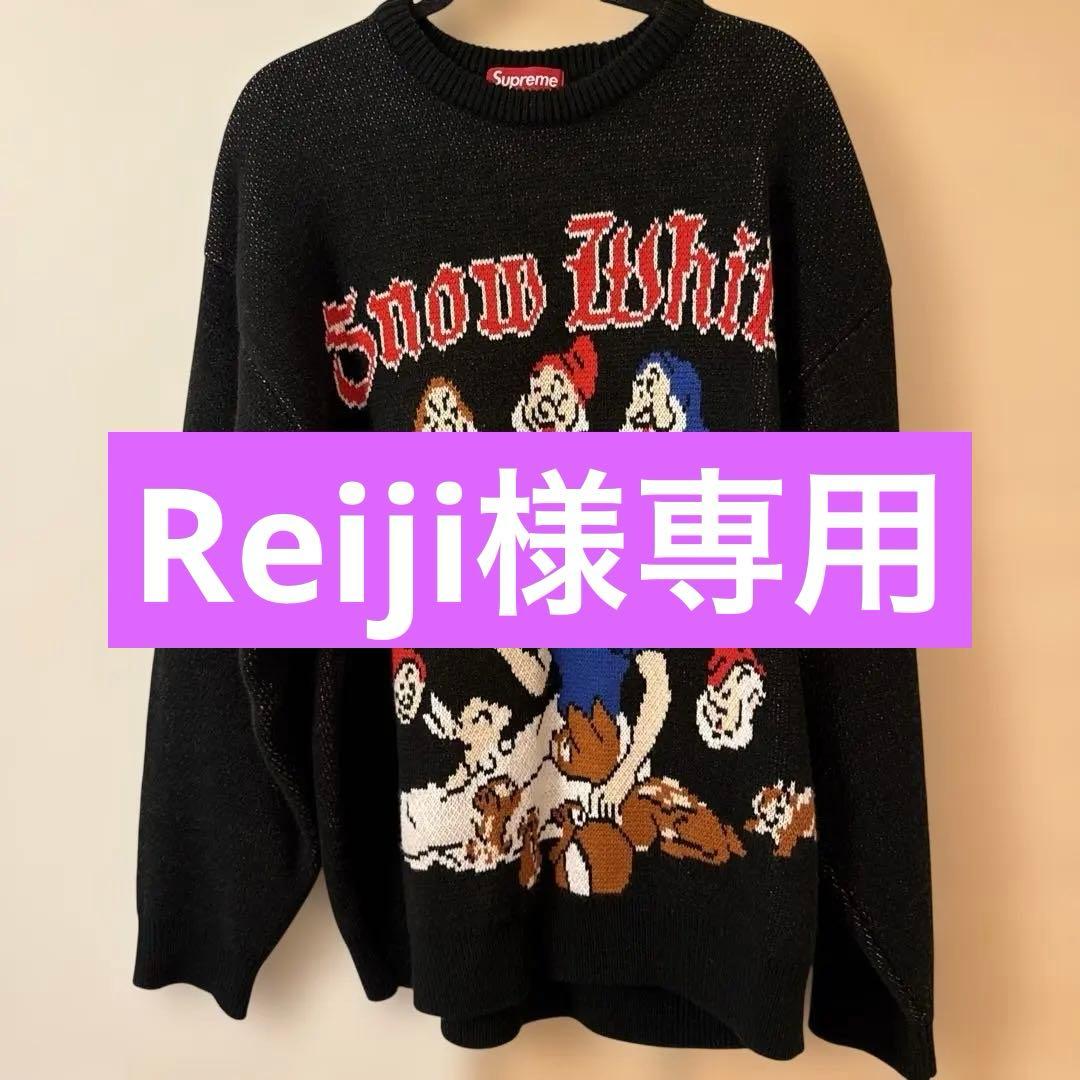Supreme  White Sweater 黒　XL白雪姫
