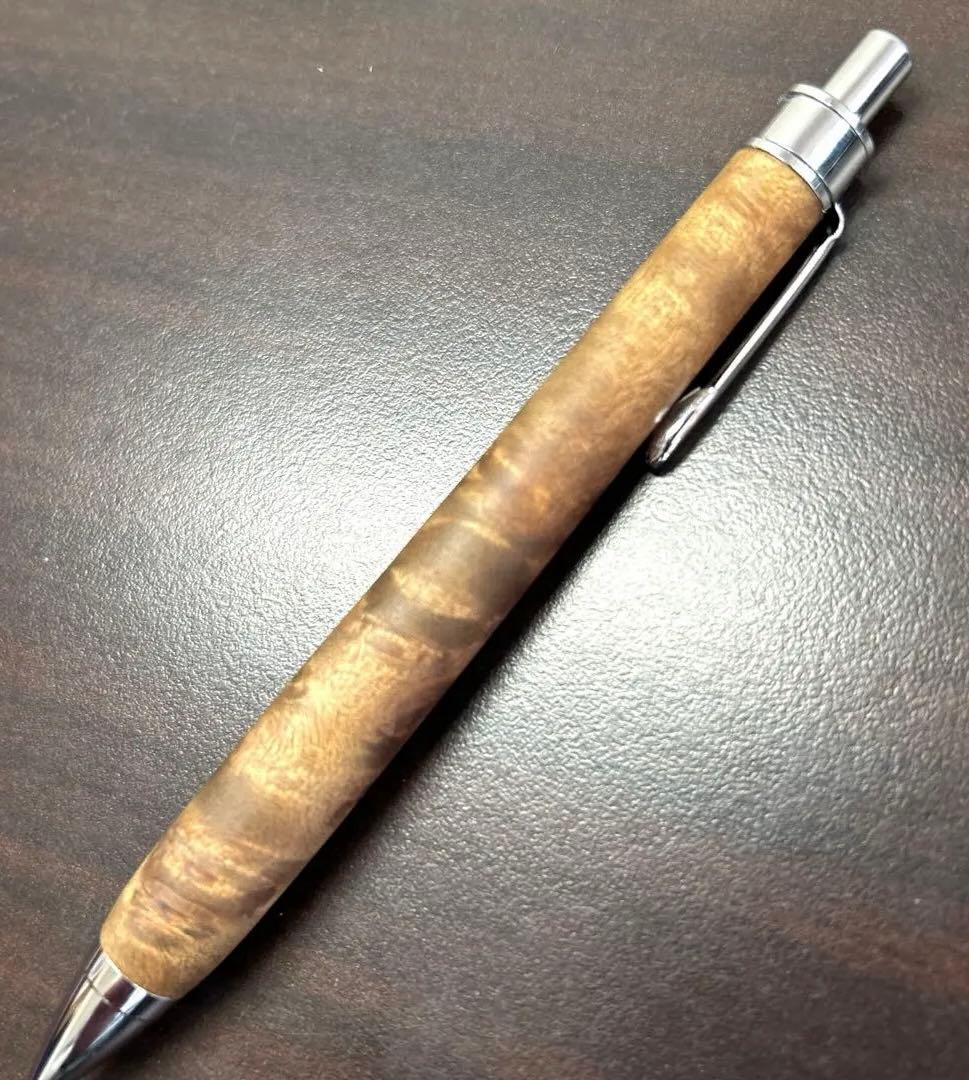 値下げ可能❗️『黄金樟』マーブルウッド瘤 最極上シャーペン 工房楔固定式金具付き