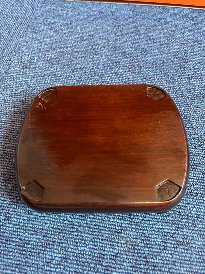 1065  中国美術　唐木花台　2客　香炉台　飾台　紫檀　盆栽台