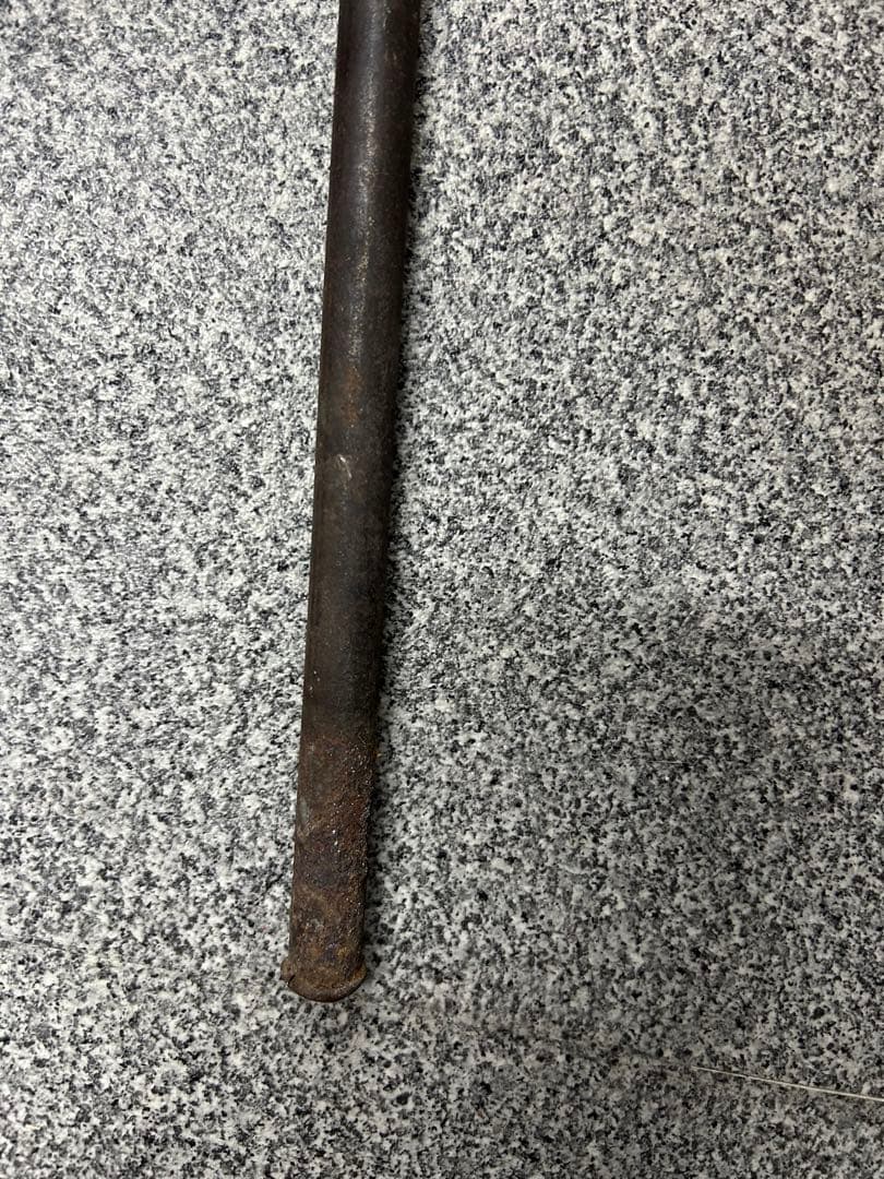 戦傷奉公杖？　骨董品　アンティーク　杖　鉄製