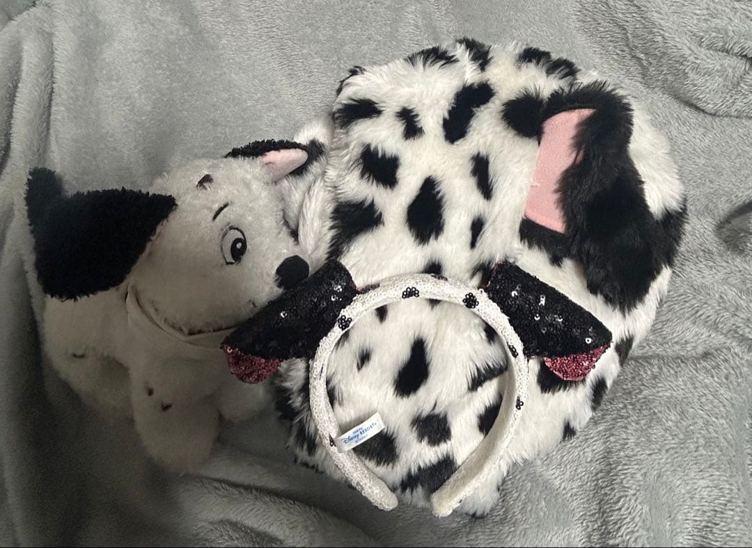 101匹わんちゃん3点セット マフラーキャップ・ミニバッグ・カチューシャ