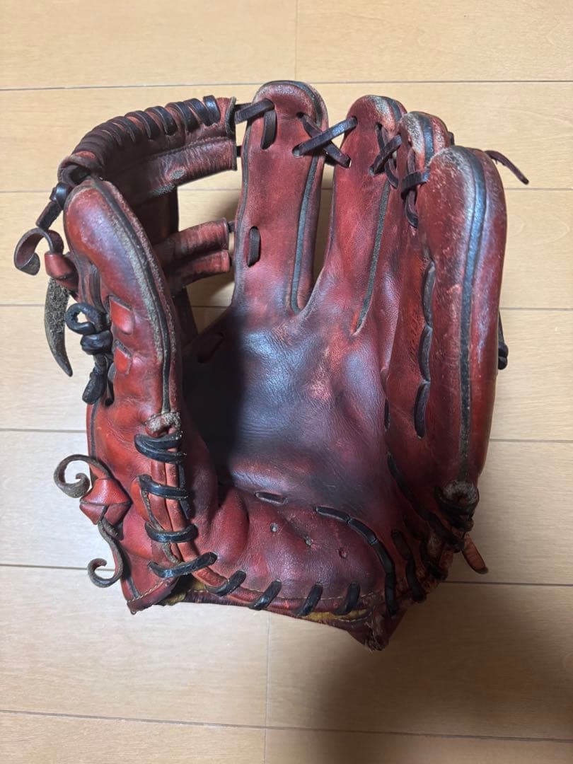 ミズノプロ 硬式グローブ 右投げ用 赤