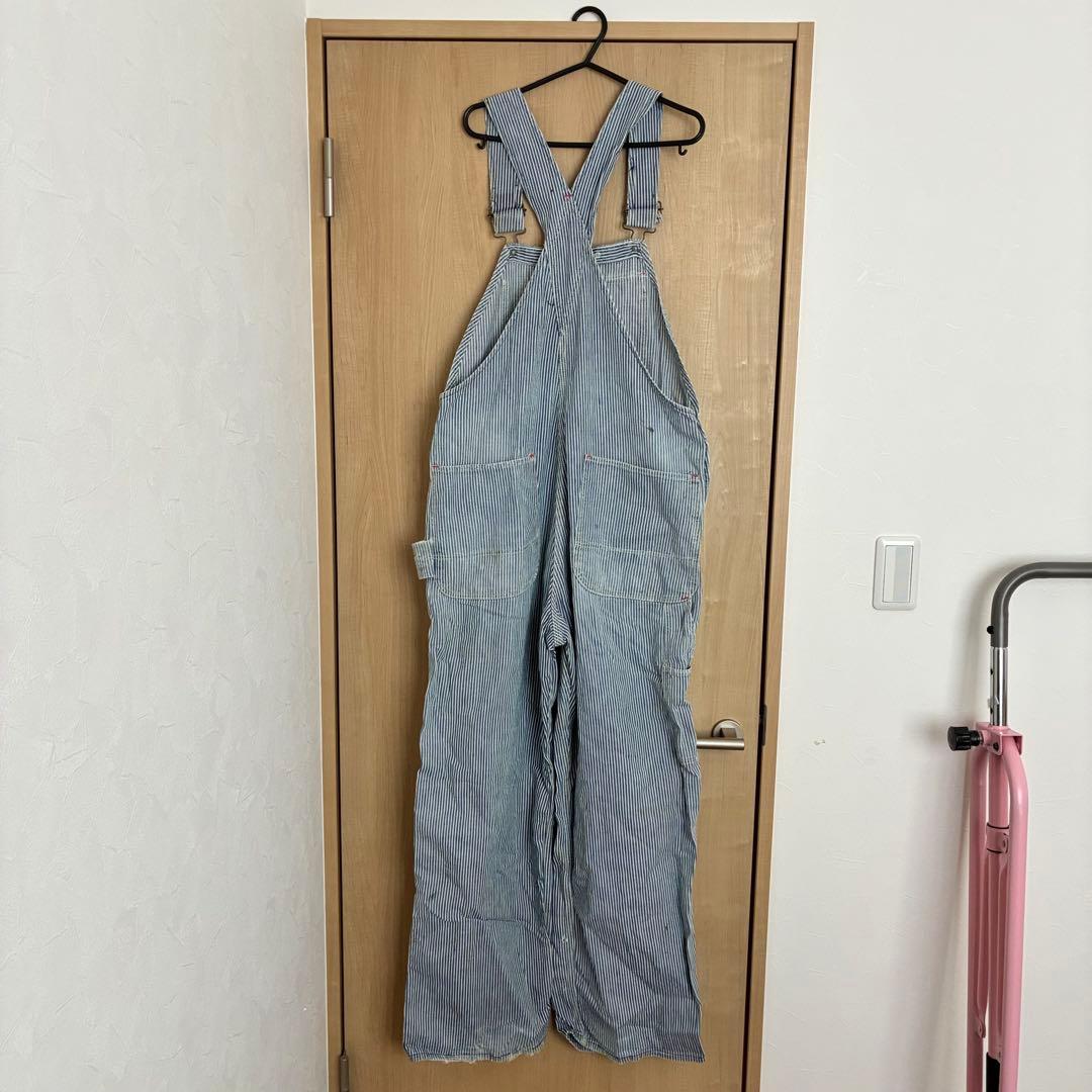 PIONEER デニムオーバーオール Vintage 50s ヒッコリーW38