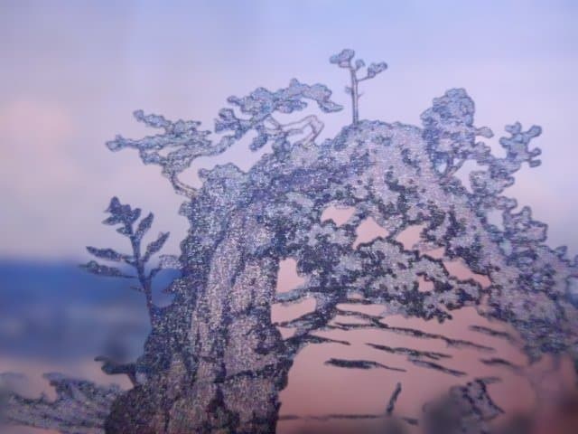 貴重！川瀬巴水の新版画「河原子　エボシ岩　昭和二十年作」　渡邊印あり