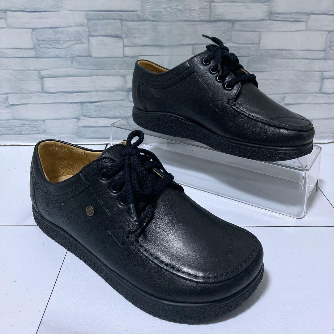 極美品 jacoform ヤコフォーム コンフォートシューズ 革靴 黒 24.5