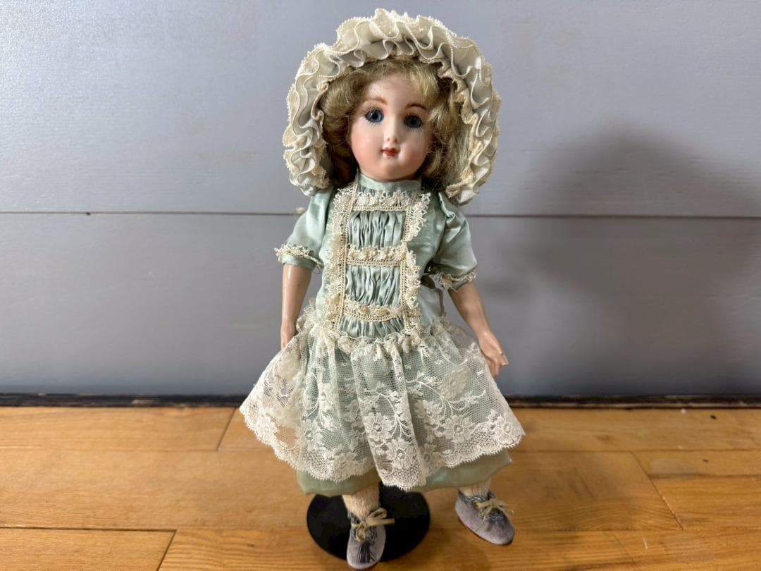 アンティーク ビスクドール ブルーアイ 人形 RW380