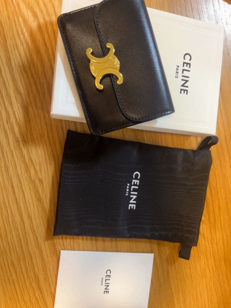CELINE セリーヌ トリオンフ カードケース 現行品 ブラック　新品