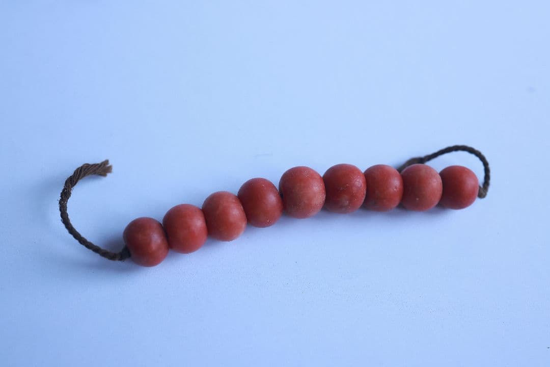 9玉 アンティーク 根掛 髪飾り 珊瑚 日本髪