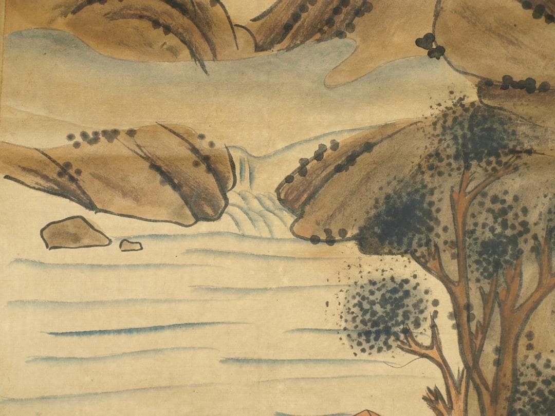 間仕入れ品　中国清時代の人物図　肉筆絵　激安骨董品BD149A7-1