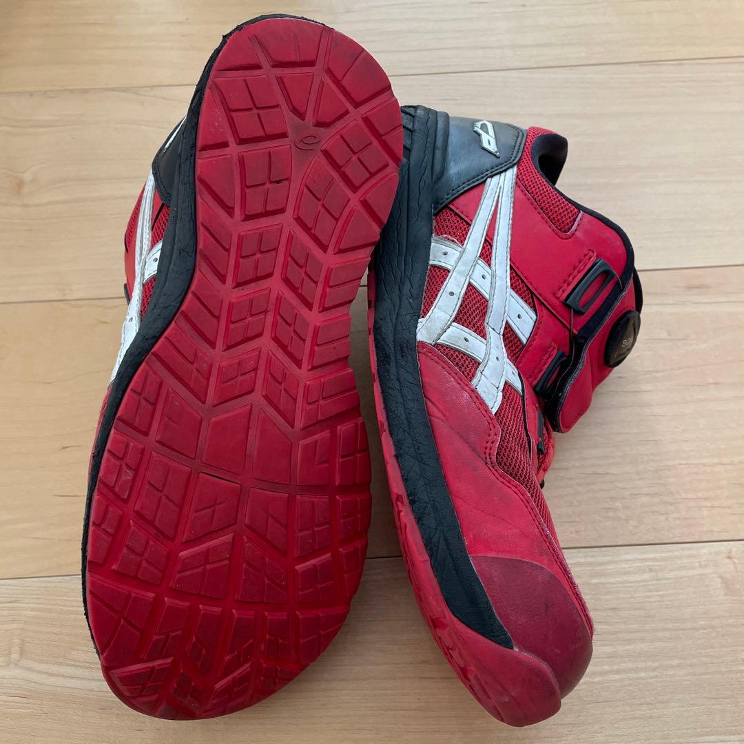 安全靴 CP209 BOA asics アシックス 27cm レッド