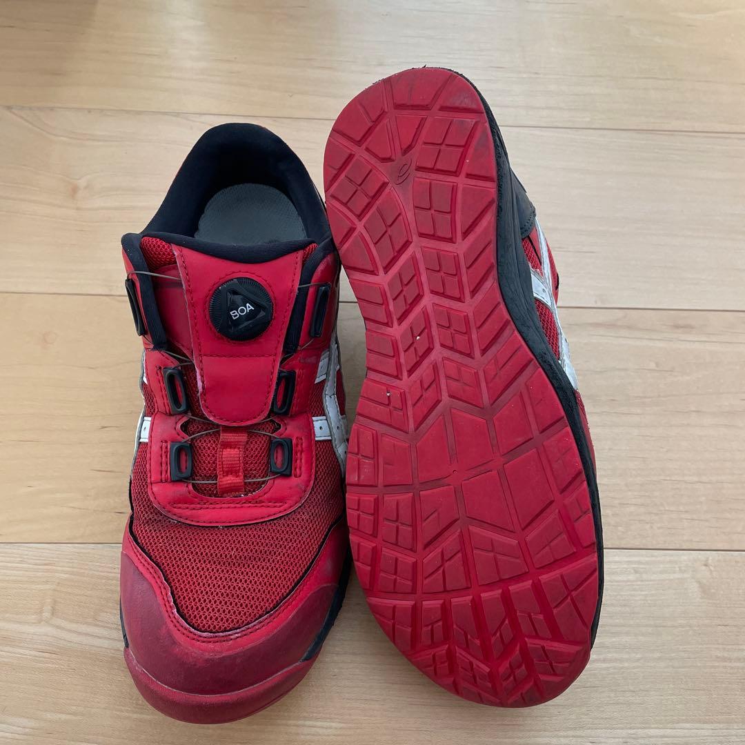 安全靴 CP209 BOA asics アシックス 27cm レッド