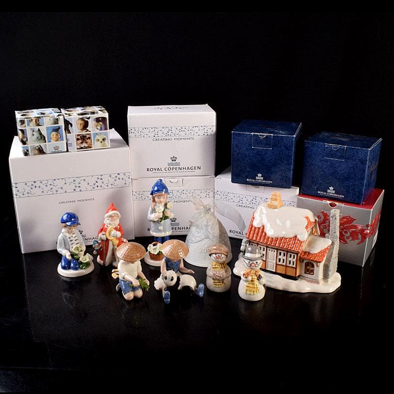 ロイヤルコペンハーゲン　サンタ　雪だるま　女の子など　9点　箱付　G　7171C