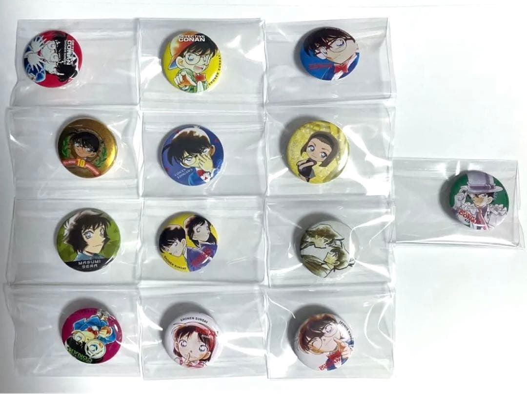 工藤新一 毛利蘭 怪盗キッド 名探偵コナン 缶バッジ 2000 コミックフェア