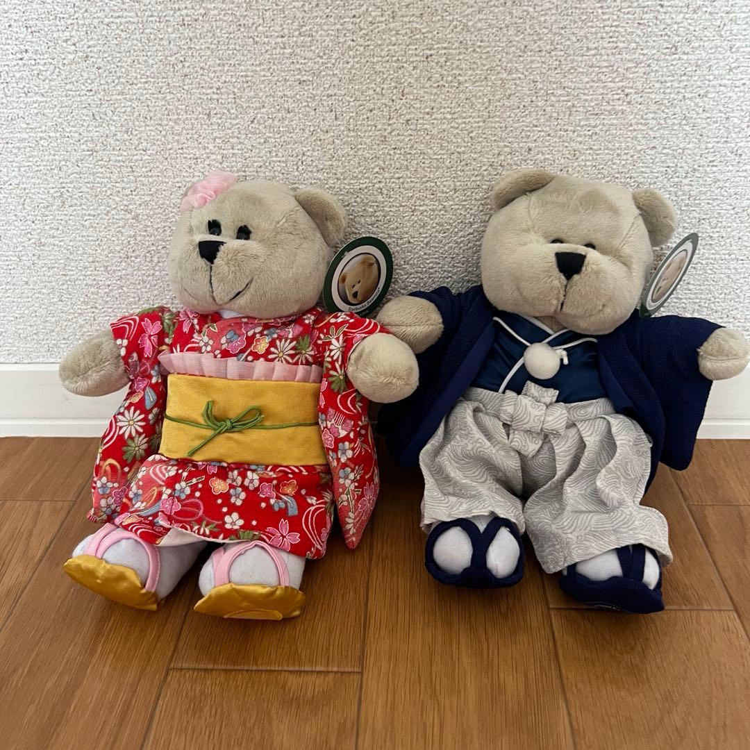【美品】スタバ ベアリスタ ぬいぐるみ 着物 JAPAN