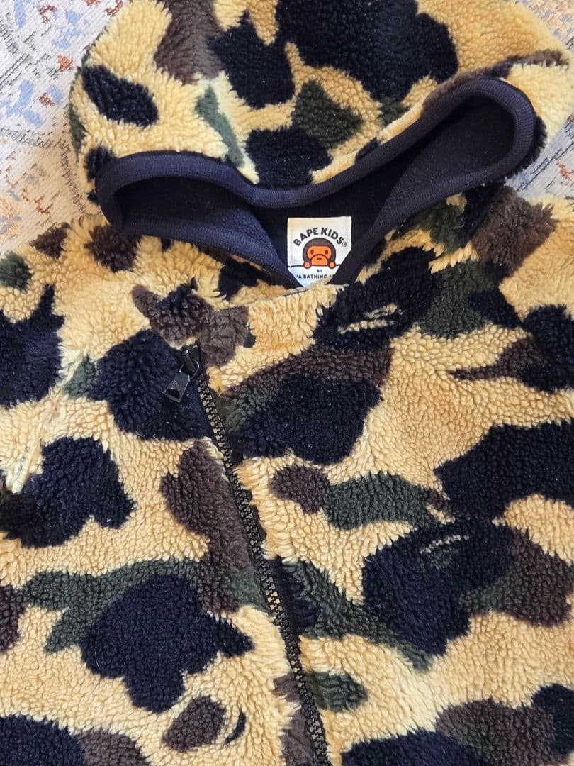 BAPE KIDS 迷彩柄 もこもこロンパース 70cm