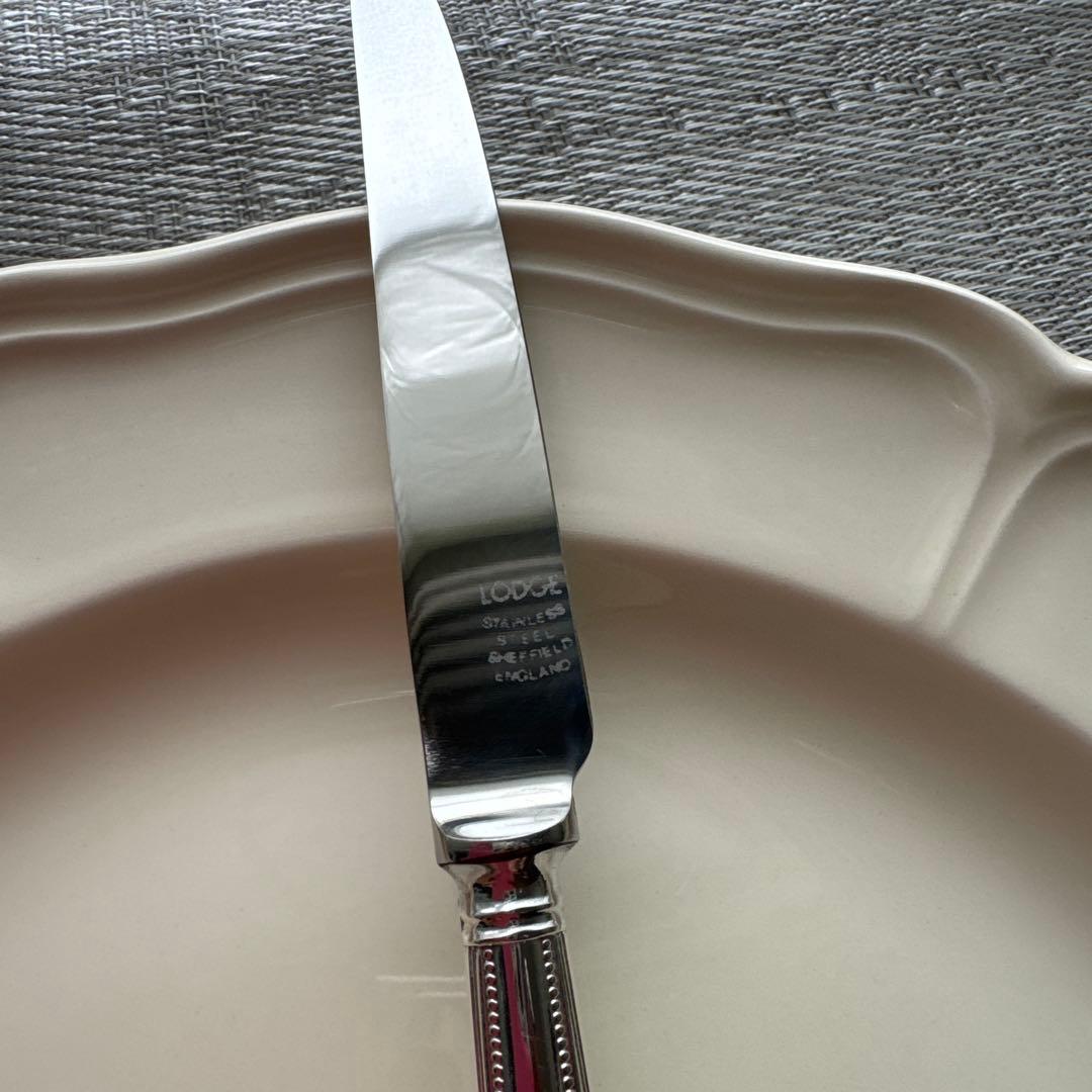 イギリス製　ヴィンテージ 　ロッジ　 デザートナイフフォーク12本セット