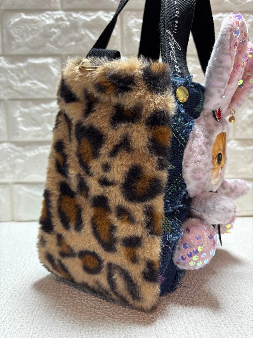 あ*き様 コヤンイサムチョン　ハンドメイド　ミニファートートバッグ　ヒョウ柄ファ