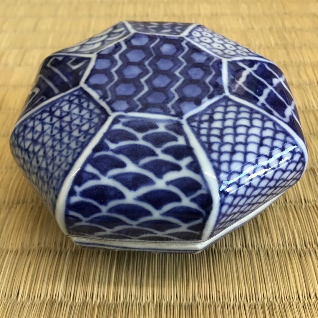 茶道具　香合　寿華　祥瑞八角香合　和峰作　共箱　S118KG