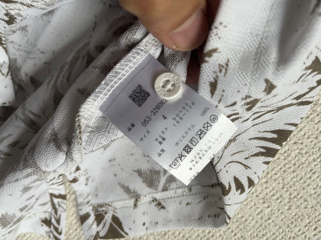 PEARLY GATES 葉柄シャツ サイズ4