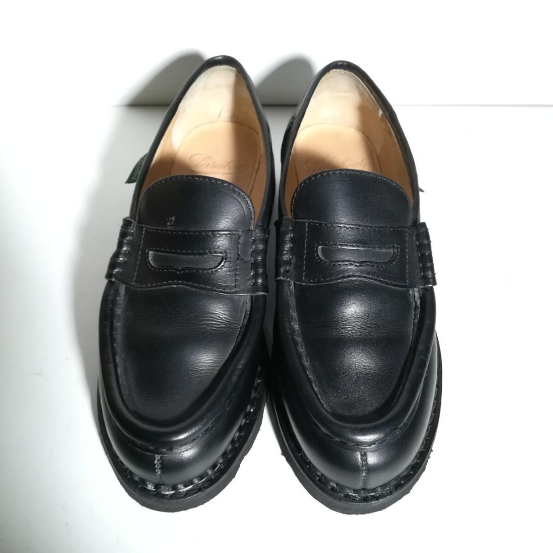 d0321 1,2回着用程度 パラブーツ オルセー ローファー 3.5 黒