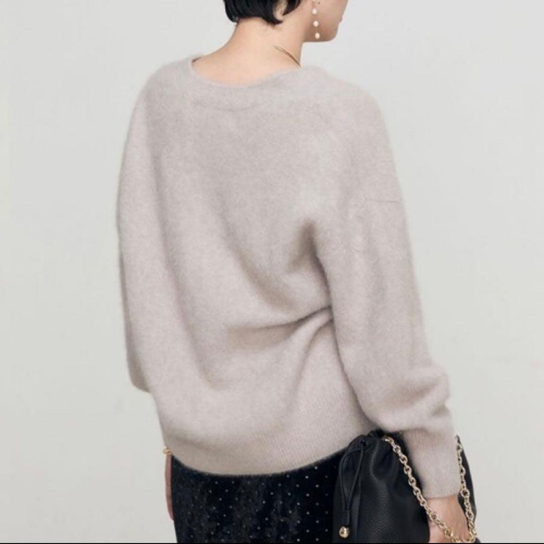 美品　nolleys sophi ヘアリーVネック ニットカーディガン