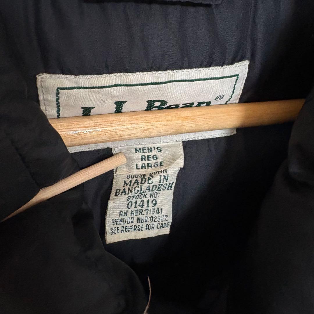 90's LLBean ダウンベスト　ブラック　古着
