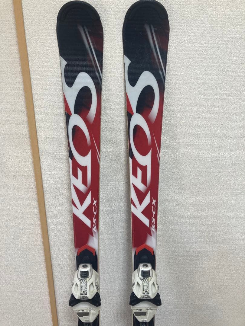 KEO'S KS-CX スキー 板 赤黒 ビンディング付き
