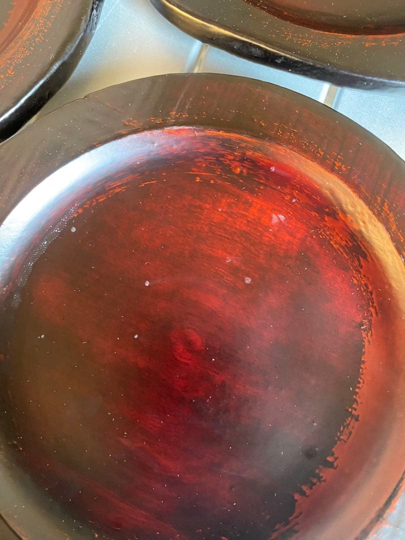 垣内幸彦　康子　銘々皿　漆器　木製皿　和風　伝統工芸　輪島塗　有名作家　中塗漆