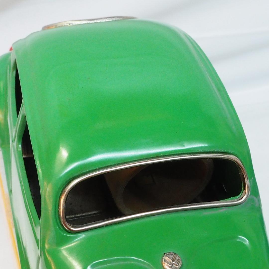 増田屋フォルクスワーゲン ビートル黄緑ブリキtin toy carミニチュア箱付