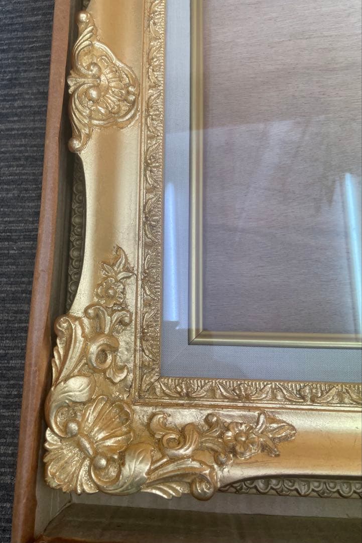 豪華金装飾 油彩額縁 ゴールドフレーム 箱付き