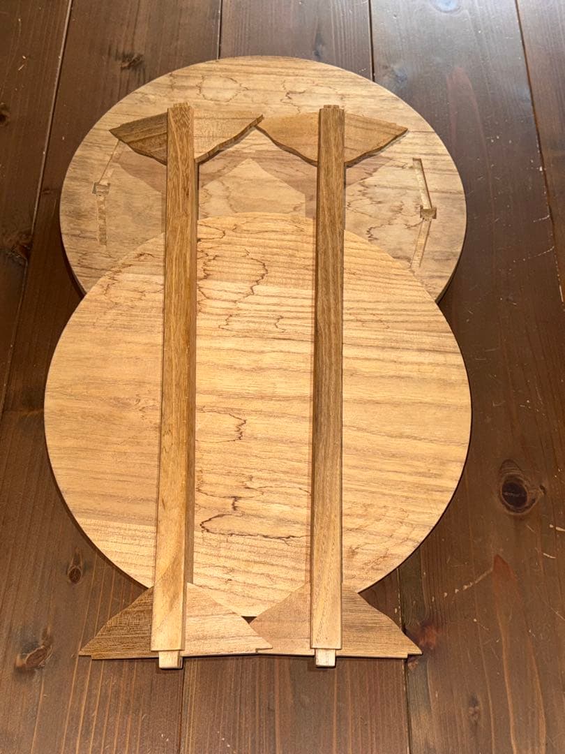 茶道具　木地丸卓　組み立て式