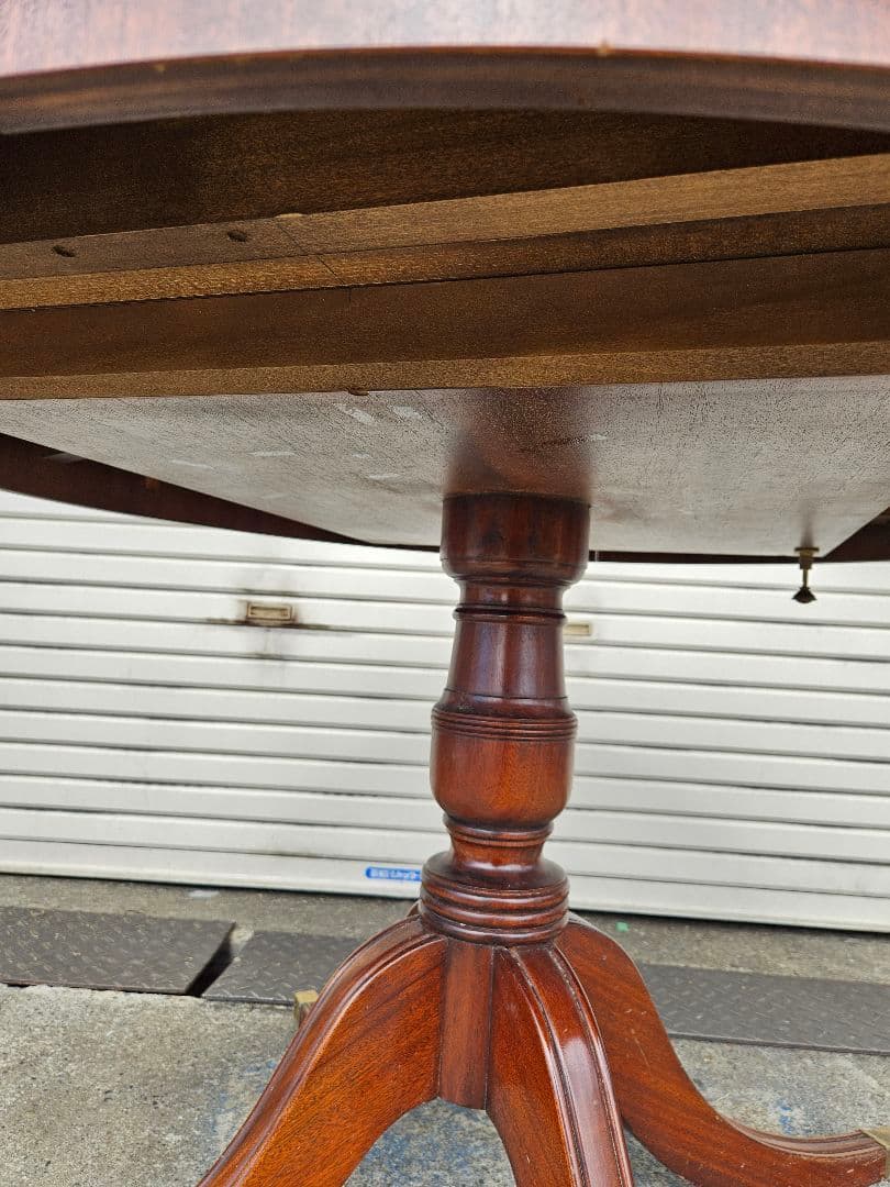 アンティーク マホガニー製 エクステンションテーブル 拡張 ドラムテーブル